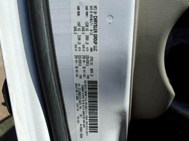 2C4JRGAG1ER116478 - 2014 RAM RAM C/V TR WHITE photo 10