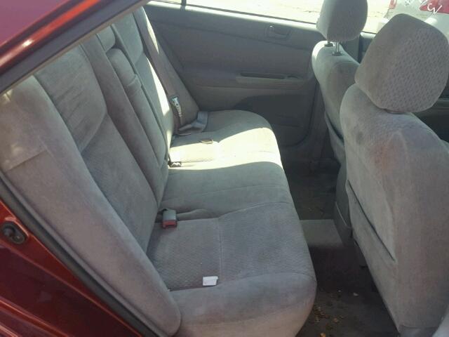 4T1BE32K02U091711 - 2002 TOYOTA CAMRY LE მუქწითელი ფოტო 6