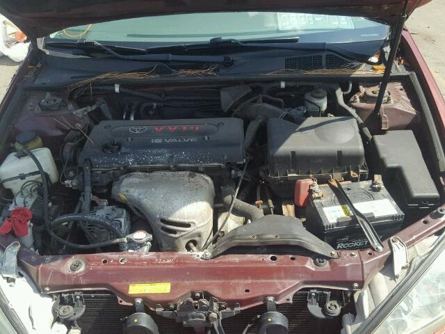 4T1BE32K02U091711 - 2002 TOYOTA CAMRY LE MAROON photo 7