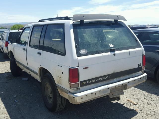 1GNCS13Z6N2112277 - 1992 CHEVROLET BLAZER S10 WHITE photo 3