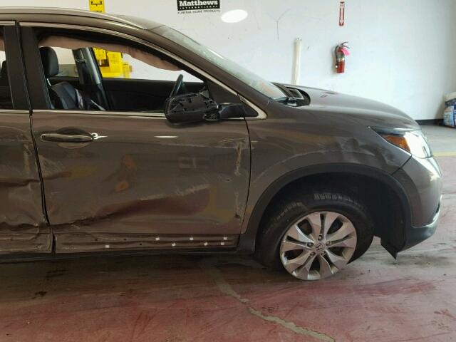 2HKRM4H71EH633914 - 2014 HONDA CR-V EXL GRAY photo 9