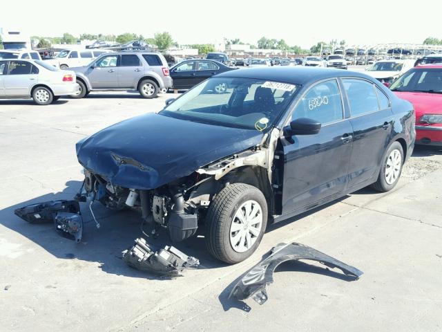 3VW2K7AJ8EM386980 - 2014 VOLKSWAGEN JETTA BASE 黑色 照片 2