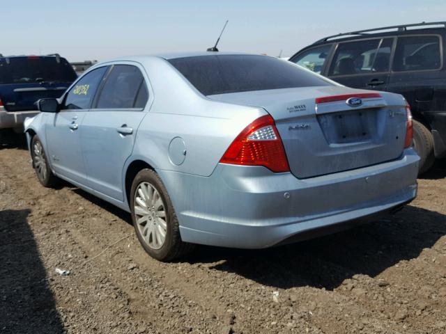 3FADP0L35BR116418 - 2011 FORD FUSION HYB BLUE photo 3