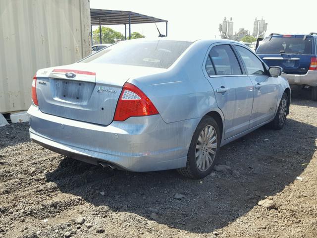 3FADP0L35BR116418 - 2011 FORD FUSION HYB BLUE photo 4