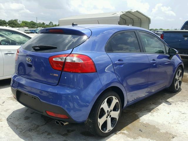 KNADN5A32D6175536 - 2013 KIA RIO EX BLUE photo 4