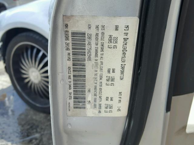 2D8FV48T75H629485 - 2005 DODGE MAGNUM SE SILVER photo 10