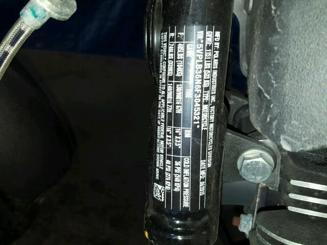 5VPLB36N6F3045321 - 2015 VICTORY MOTORCYCLES GUNNER Boz foto 10