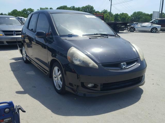 JHMGD38677S038724 - 2007 HONDA FIT S BLACK photo 1