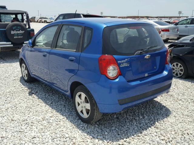 KL1TD66E99B646654 - 2009 CHEVROLET AVEO LS BLUE photo 3
