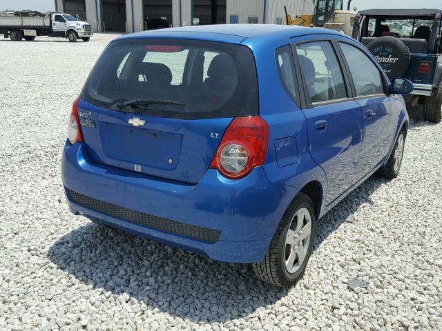 KL1TD66E99B646654 - 2009 CHEVROLET AVEO LS BLUE photo 4