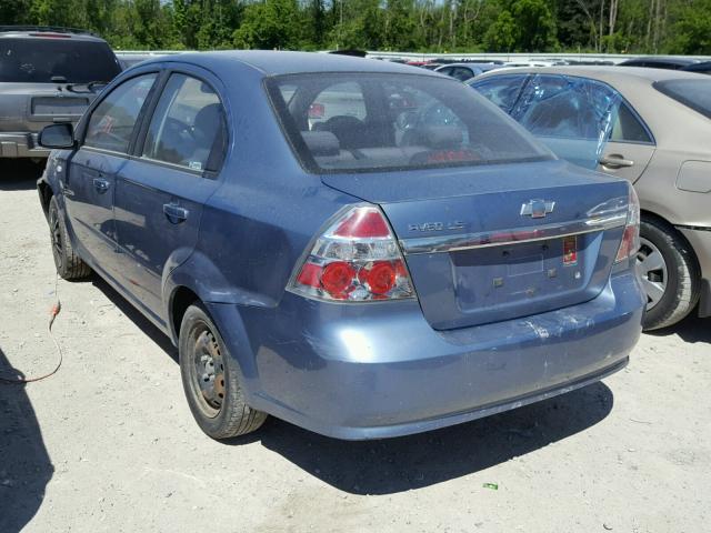 KL1TD56688B058178 - 2008 CHEVROLET AVEO BASE Bleu photo 3
