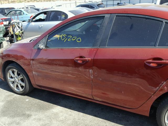 JM1BL1SFXA1127115 - 2010 MAZDA 3 I RED photo 9