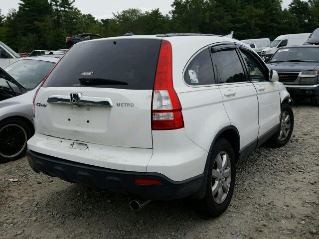 JHLRE48739C001918 - 2009 HONDA CR-V EXL WHITE photo 4