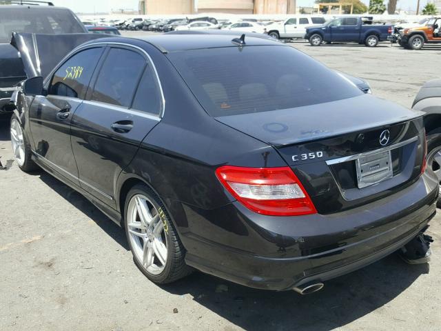 WDDGF56X48F107064 - 2008 MERCEDES-BENZ C 350 BLACK photo 3