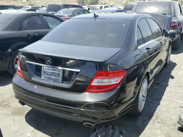 WDDGF56X48F107064 - 2008 MERCEDES-BENZ C 350 BLACK photo 4