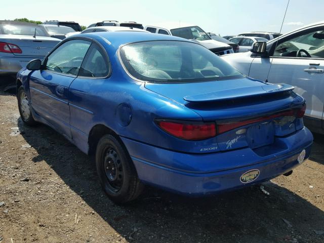 3FAKP1130XR172533 - 1999 FORD ESCORT ZX2 BLUE photo 3