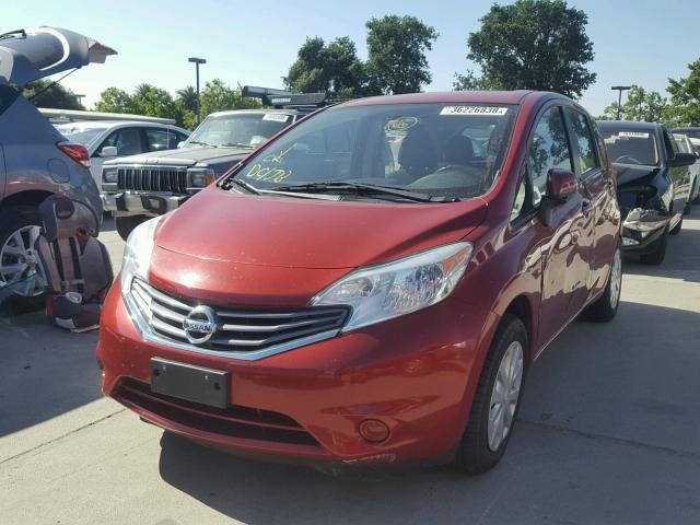 3N1CE2CP1EL420303 - 2014 NISSAN VERSA NOTE RED photo 2