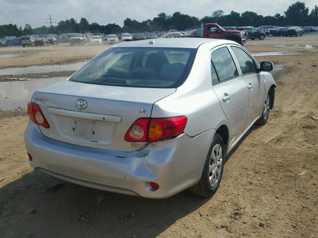 JTDBL40EX99054708 - 2009 TOYOTA COROLLA BA SILVER photo 4