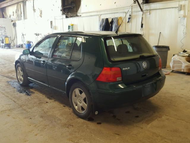 WVWGC21J7YW527339 - 2000 VOLKSWAGEN GOLF GLS GREEN photo 3