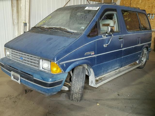 1FMCA11S8GZA21082 - 1986 FORD AEROSTAR BLUE photo 2