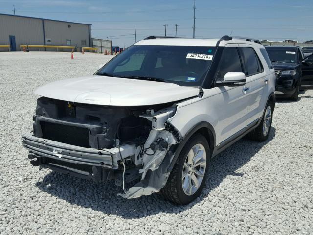 1FM5K7F87FGA85923 - 2015 FORD EXPLORER L WHITE photo 2