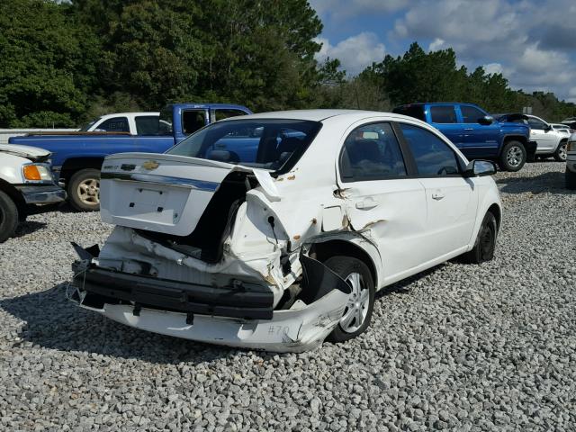 KL1TD5DE5BB185374 - 2011 CHEVROLET AVEO LS WHITE photo 4