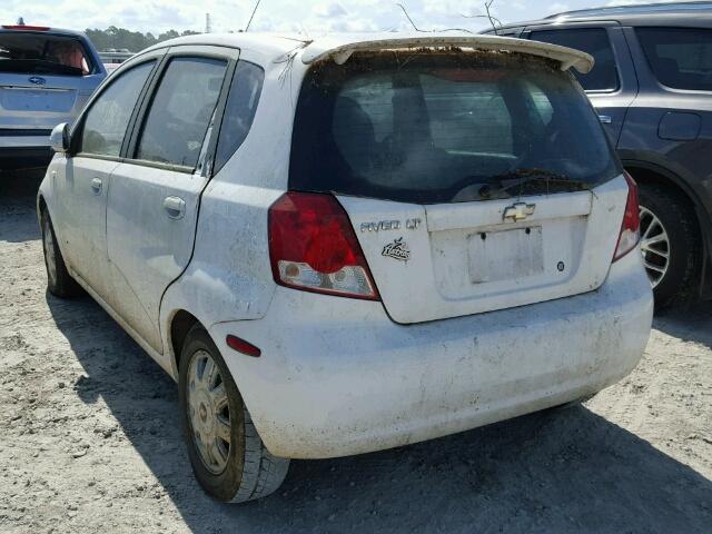 KL1TG62625B330514 - 2005 CHEVROLET AVEO LT WHITE photo 3