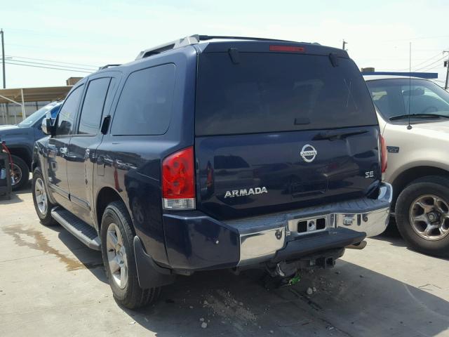 5N1AA08AX6N727006 - 2006 NISSAN ARMADA SE BLUE photo 3