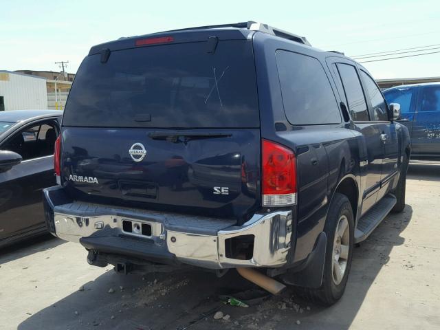 5N1AA08AX6N727006 - 2006 NISSAN ARMADA SE BLUE photo 4