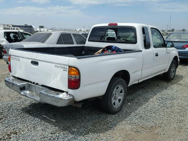 5TEVL52N41Z857071 - 2001 TOYOTA TACOMA WHITE photo 4