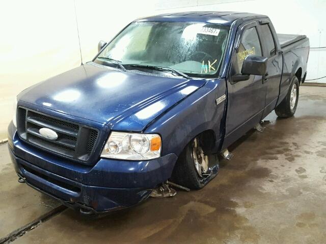 1FTRX14W77FA14881 - 2007 FORD F150 BLUE photo 2