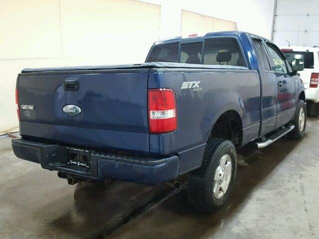 1FTRX14W77FA14881 - 2007 FORD F150 BLUE photo 4