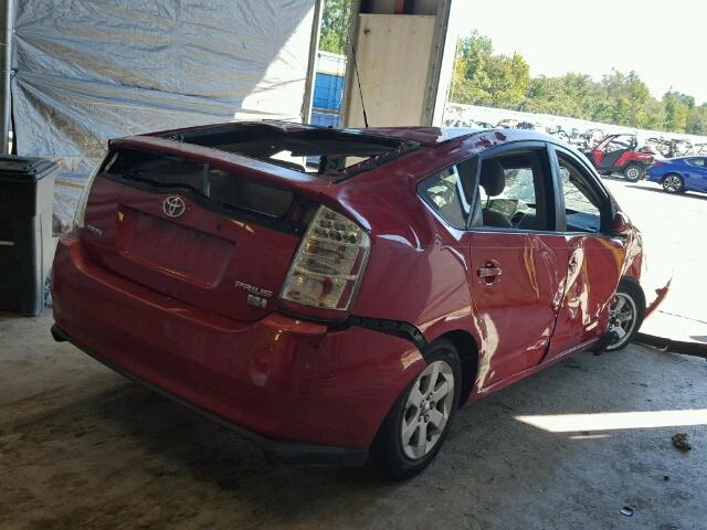 JTDKB20U877610778 - 2007 TOYOTA PRIUS BURGUNDY photo 4