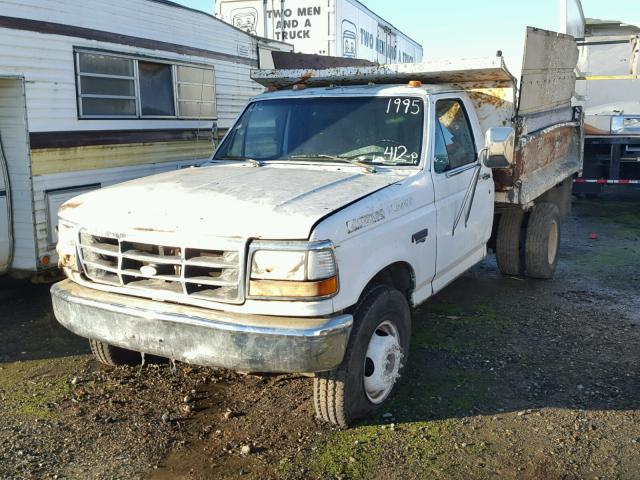 1FDLF47F0SEA69091 - 1995 FORD F SUPER DU WHITE photo 2