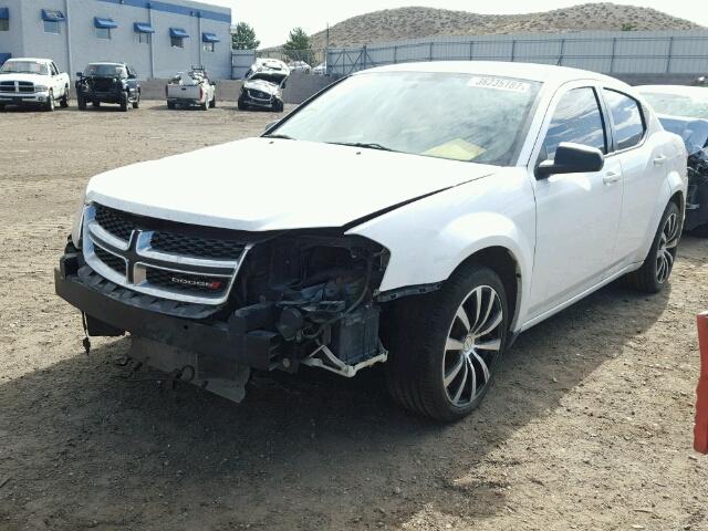 1C3CDZAB4EN220794 - 2014 DODGE AVENGER SE WHITE photo 2