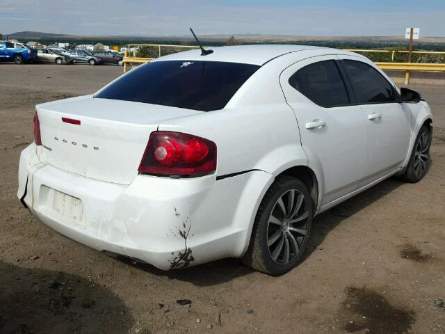 1C3CDZAB4EN220794 - 2014 DODGE AVENGER SE WHITE photo 4