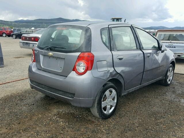 KL1TD6DE9BB186744 - 2011 CHEVROLET AVEO LS GRAY photo 4