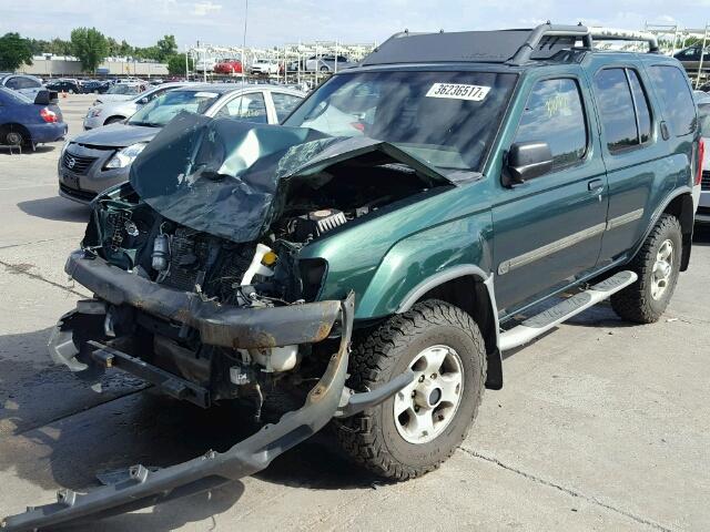 5N1ED28Y6YC575239 - 2000 NISSAN XTERRA XE GREEN photo 2