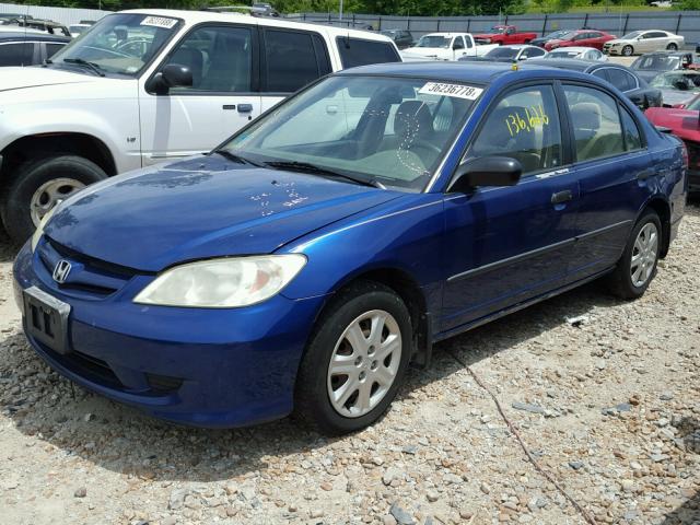 2HGES16434H608582 - 2004 HONDA CIVIC DX BLUE photo 2