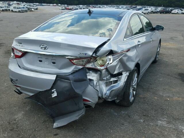 5NPEC4ABXDH593749 - 2013 HYUNDAI SONATA SE SILVER photo 4