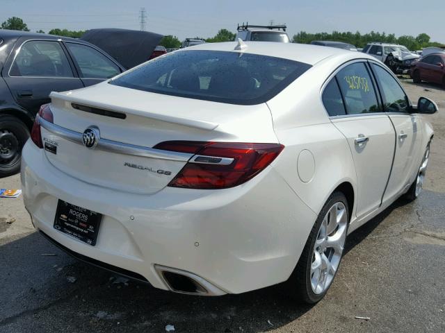 2G4GT5GX6E9223481 - 2014 BUICK REGAL GS WHITE photo 4