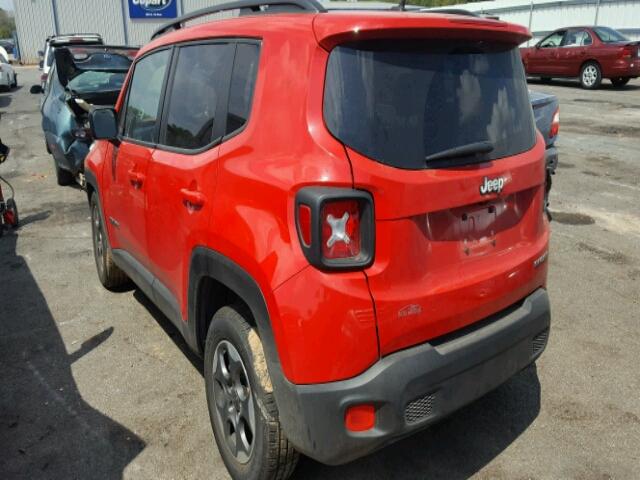 ZACCJAAT1GPD73884 - 2016 JEEP RENEGADE S 红色 照片 3