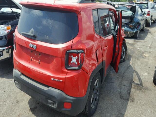 ZACCJAAT1GPD73884 - 2016 JEEP RENEGADE S 红色 照片 4
