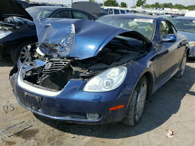 JTHFN48YX20029102 - 2002 LEXUS SC 430 BLUE photo 2