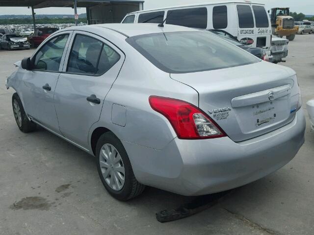 3N1CN7AP5CL825206 - 2012 NISSAN VERSA S SILVER photo 3