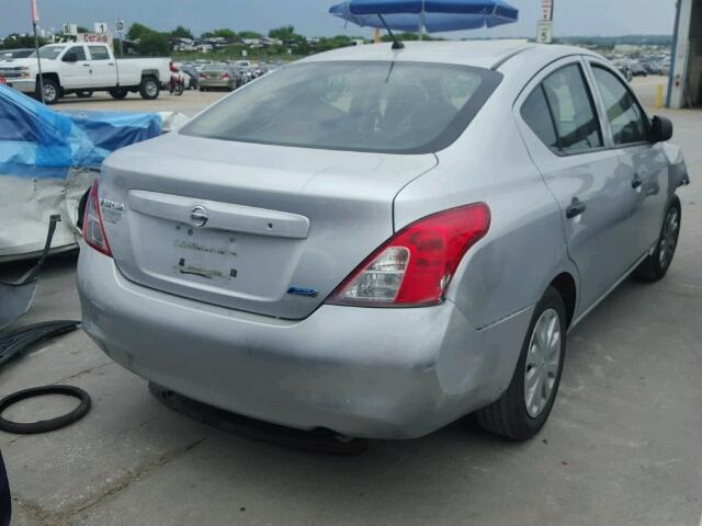 3N1CN7AP5CL825206 - 2012 NISSAN VERSA S SILVER photo 4