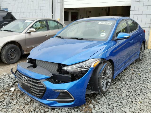 KMHD04LB0JU530481 - 2018 HYUNDAI ELANTRA SP BLUE photo 2