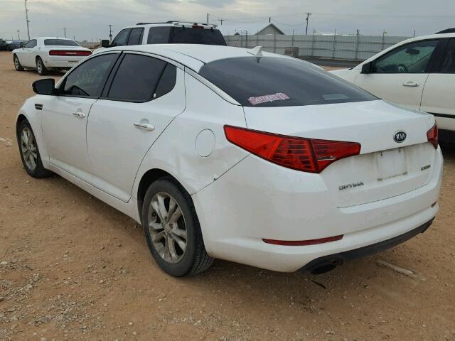 5XXGN4A73CG089200 - 2012 KIA OPTIMA EX WHITE photo 3