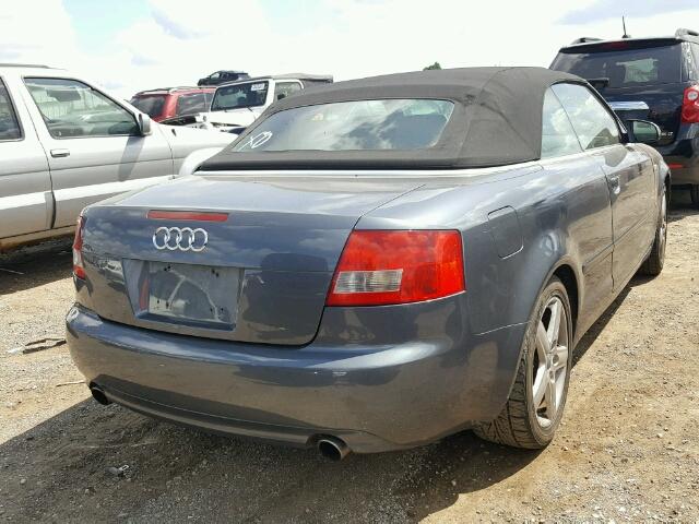 WAUAC48H93K025935 - 2003 AUDI A4 1.8 CAB GRAY photo 4