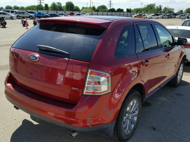 2FMDK39C07BB70373 - 2007 FORD EDGE SEL P RED photo 4